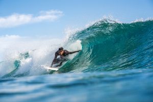 Surfing in the Maldives