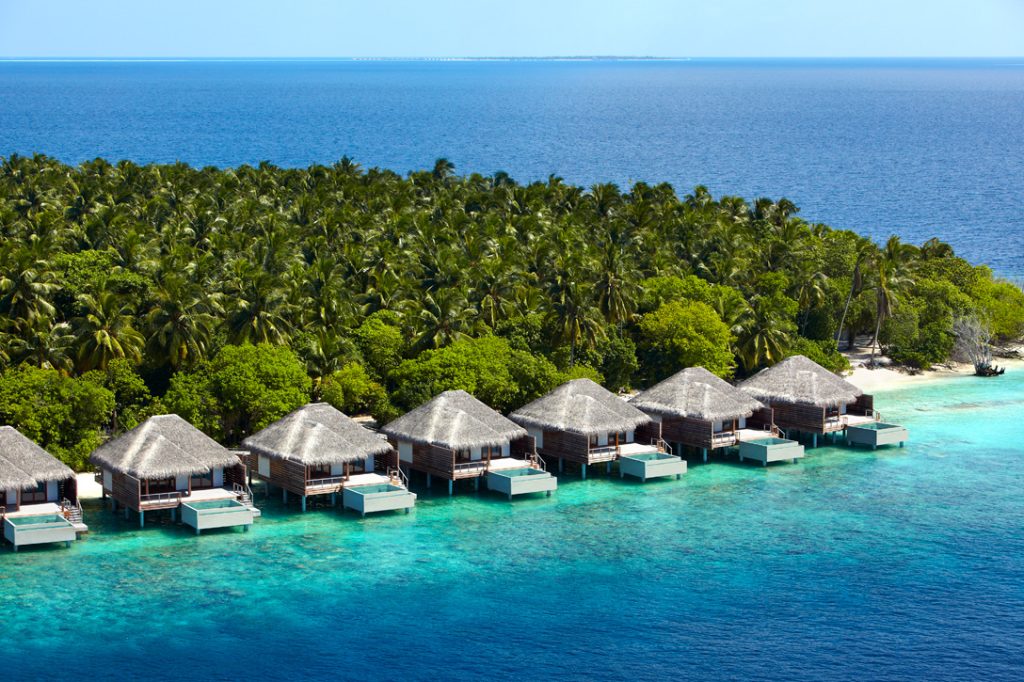 Dusit Thani Maldives Villas Aerial View
